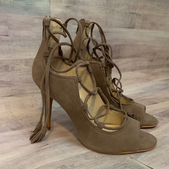 Vince Camuto Shoes - Vince Camuto sandria seude lace up heels size 6.5